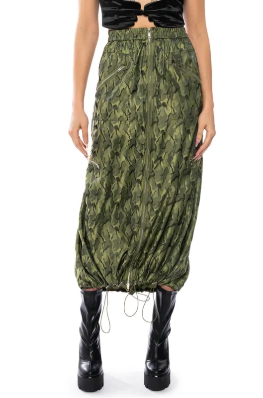 ONE KISS MIDI SKIRT sold by AKIRA
