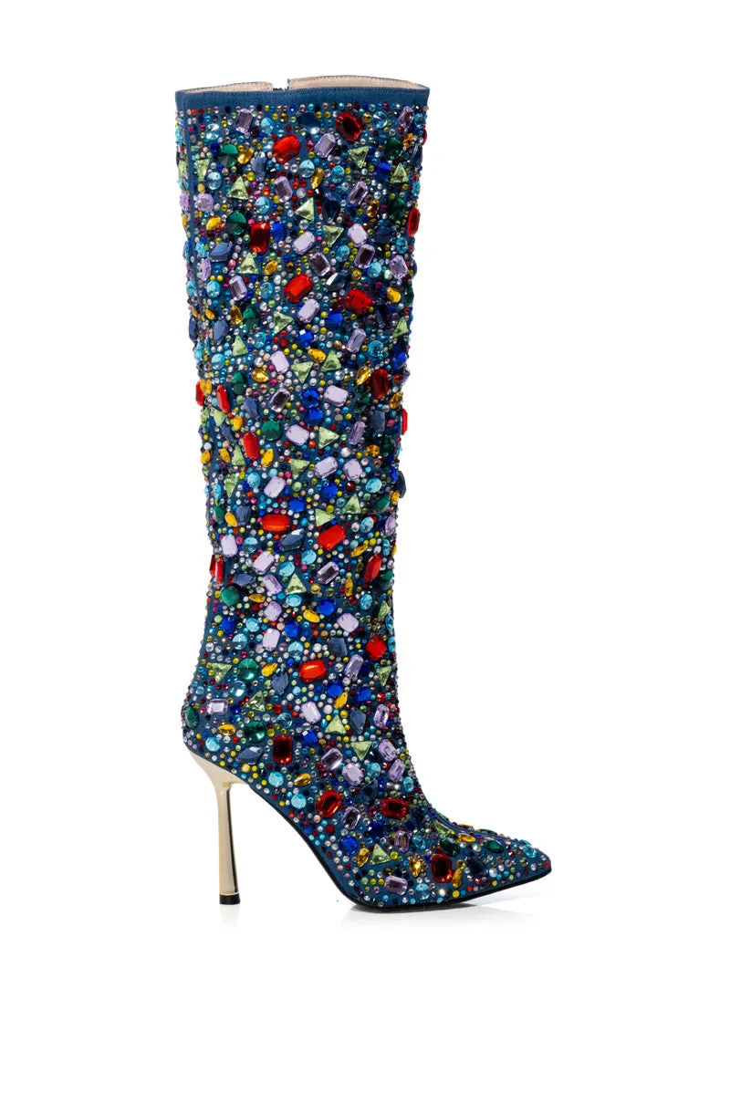 AZALEA WANG EMBER RHINESTONE MULTI STILETTO BOOT sold by AKIRA product image thumbnail 4