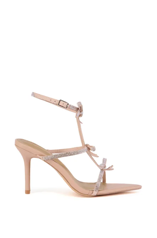 MICRODOSE NUDE SPARKLE STILETTO SANDAL made by AKIRA