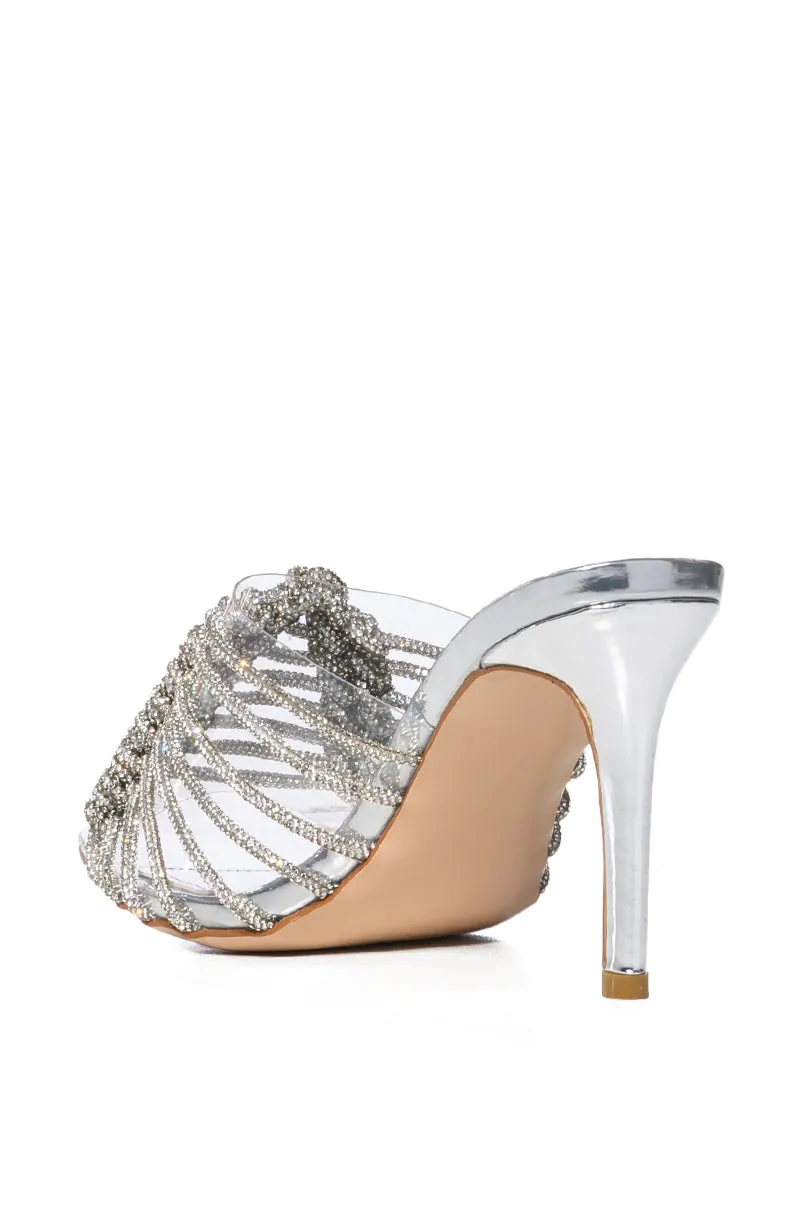 AZALEA WANG VERITY SILVER SPARKLE SANDAL sold by AKIRA product image thumbnail 4