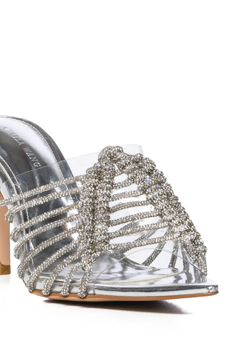 AZALEA WANG VERITY SILVER SPARKLE SANDAL sold by AKIRA product image thumbnail 5