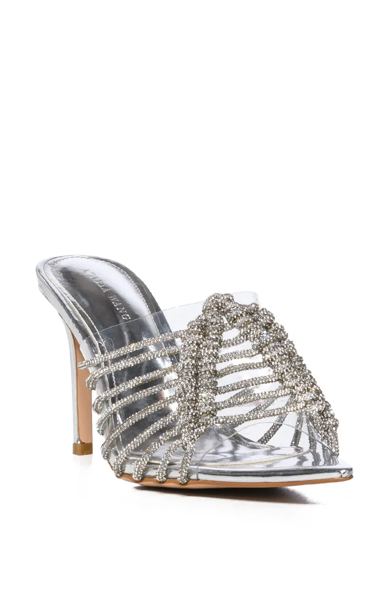 AZALEA WANG VERITY SILVER SPARKLE SANDAL sold by AKIRA product image thumbnail 3
