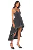 VIOLET HIGH LOW HEM DENIM HALTER NECK DRESS sold by AKIRA