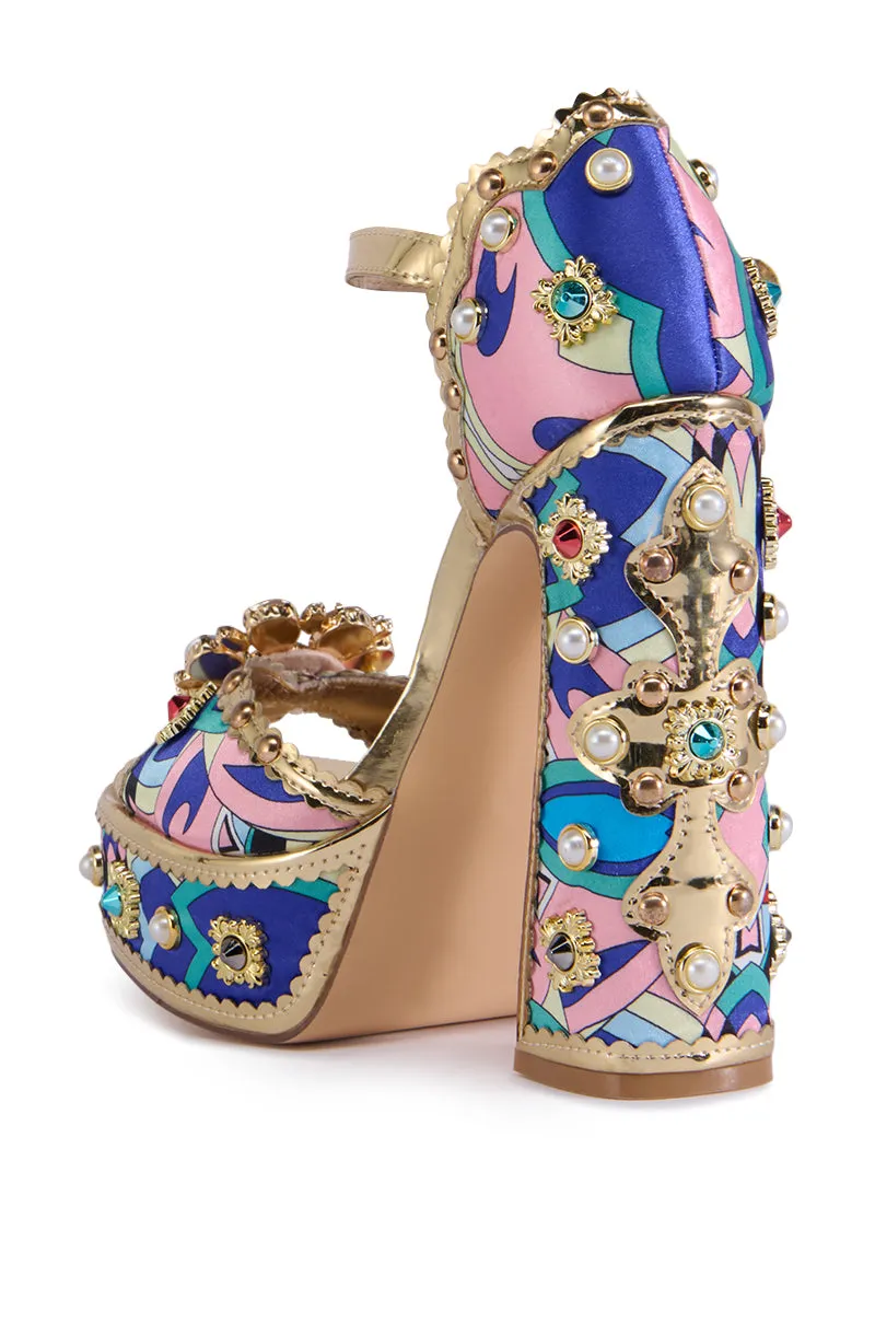 ROYAL MULTI EMBELLISHED SANDAL sold by AKIRA product image thumbnail 4
