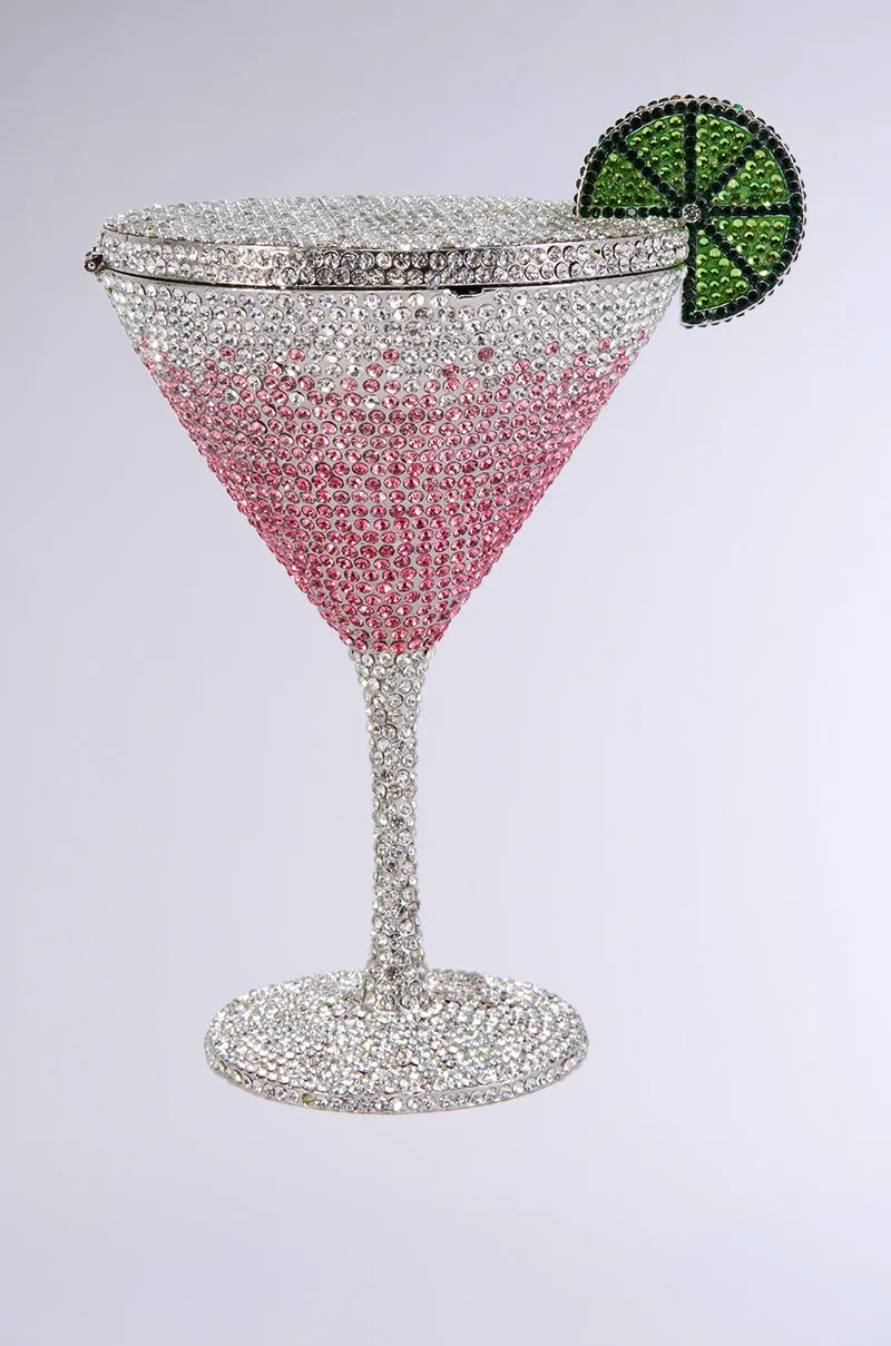 RESORT PINK MARTINI RHINESTONE BAG sold by AKIRA product image thumbnail 3