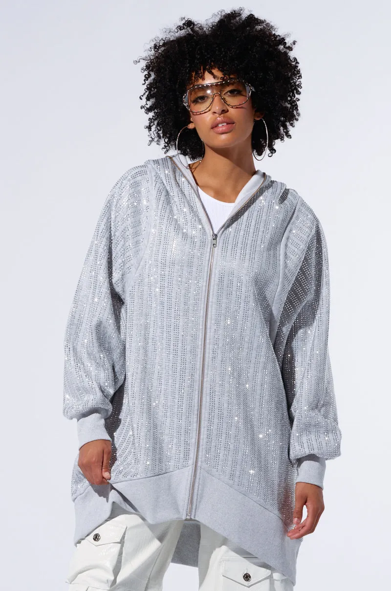 TRES CHIC PASSPORT OVERSIZE ZIP UP JACKET sold by AKIRA product image thumbnail 4