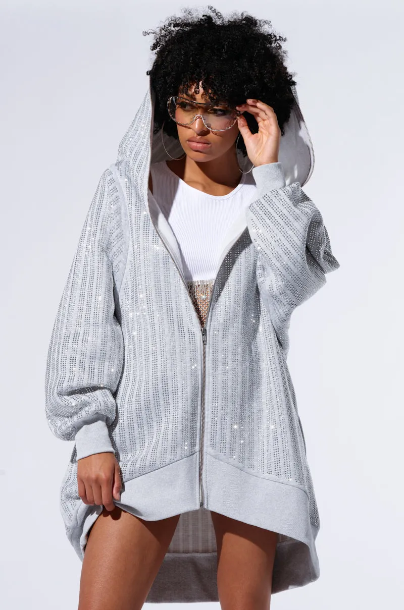 TRES CHIC PASSPORT OVERSIZE ZIP UP JACKET sold by AKIRA product image thumbnail 3