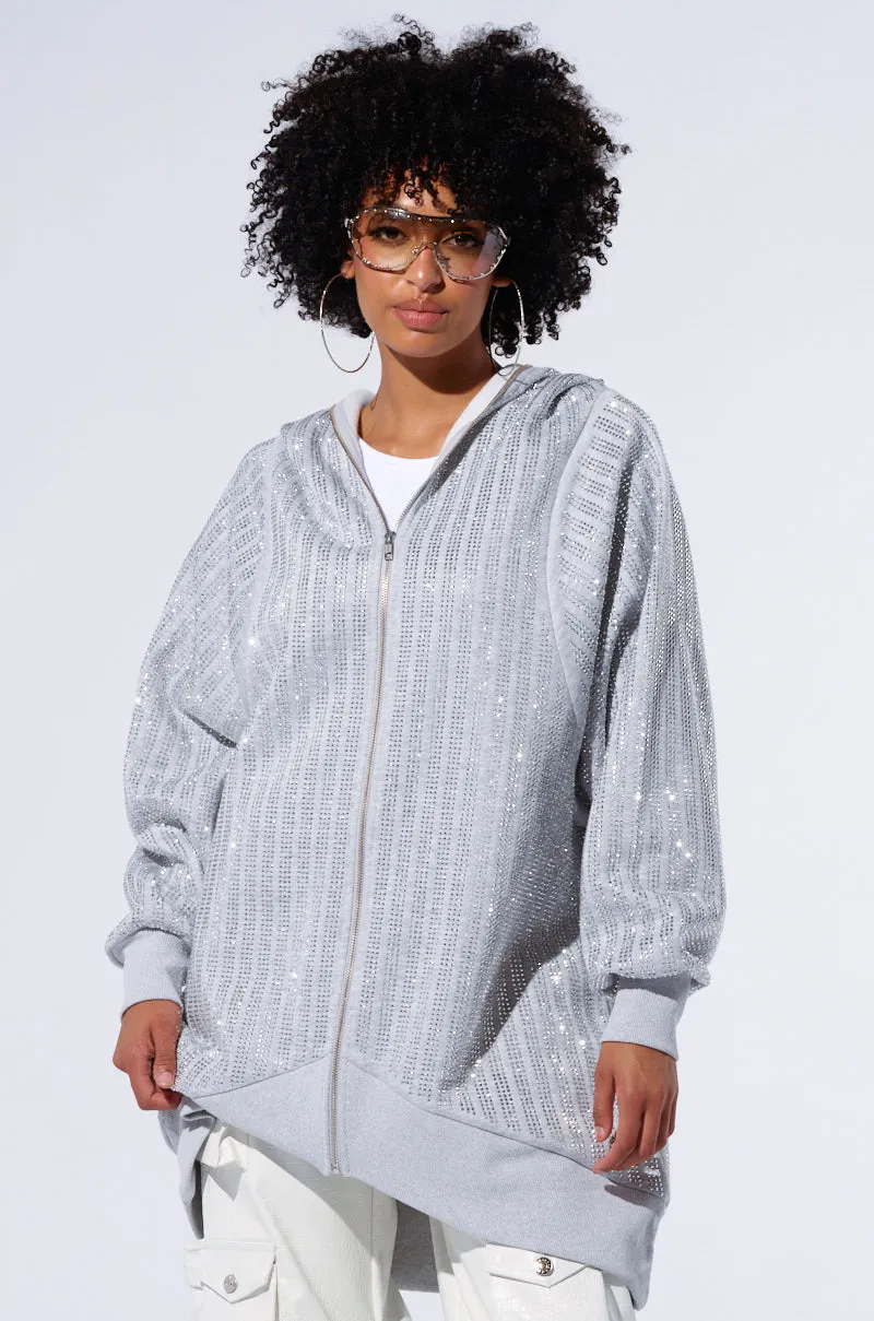 TRES CHIC PASSPORT OVERSIZE ZIP UP JACKET sold by AKIRA product image thumbnail 5