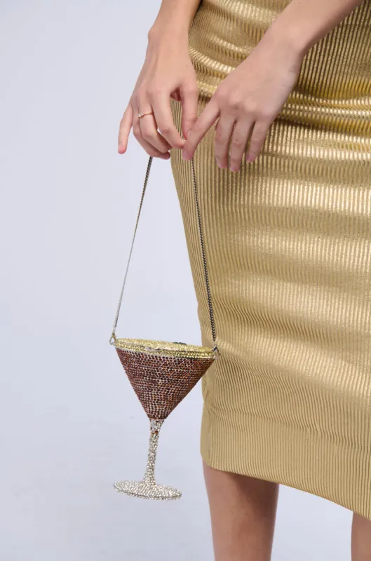 ESPRESSO MARTINI PLEASE BLINGED CLUTCH sold by AKIRA