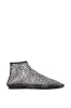 AZALEA WANG HELOISE MESH RHINESTONE FLAT IN BLACK sold by AKIRA
