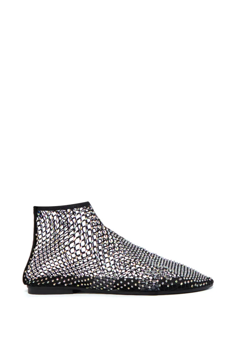 AZALEA WANG HELOISE MESH RHINESTONE FLAT IN BLACK sold by AKIRA product image thumbnail 2