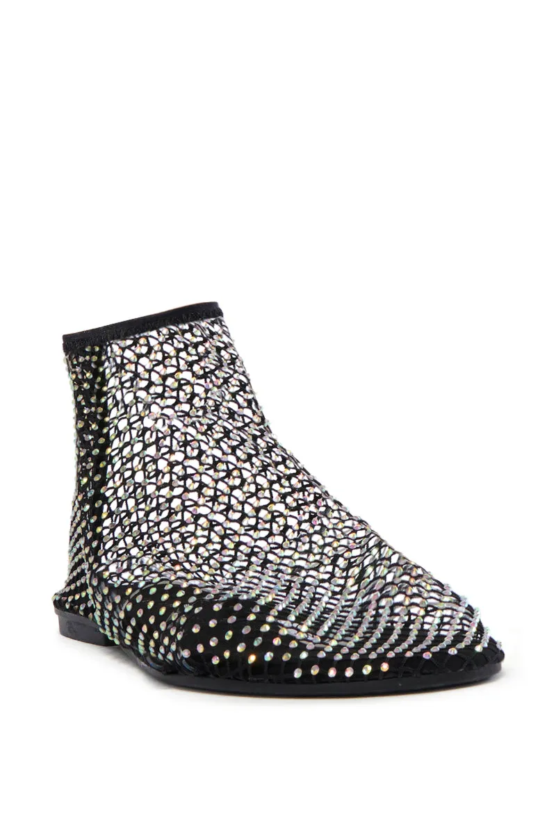 AZALEA WANG HELOISE MESH RHINESTONE FLAT IN BLACK sold by AKIRA product image thumbnail 3