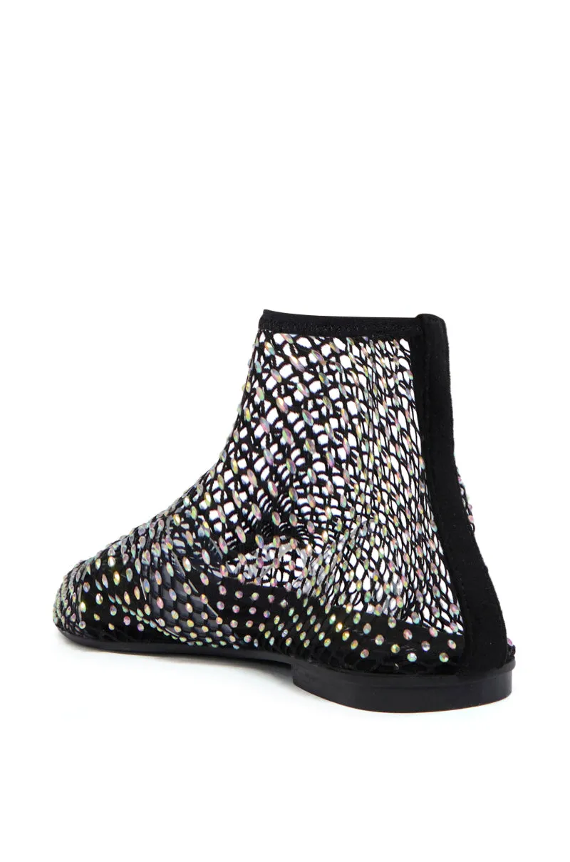 AZALEA WANG HELOISE MESH RHINESTONE FLAT IN BLACK sold by AKIRA product image thumbnail 4