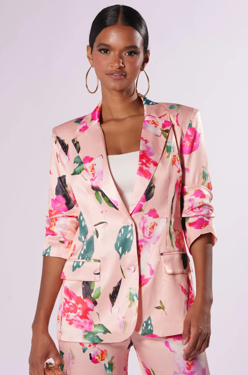 BLOSSOM SATIN BLAZER sold by AKIRA product image thumbnail 3