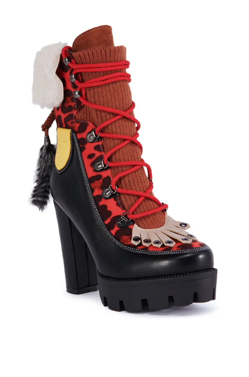 AZALEA WANG TRIGGER MULTI COLORBLOCKED BOOTIE sold by AKIRA product image thumbnail 3