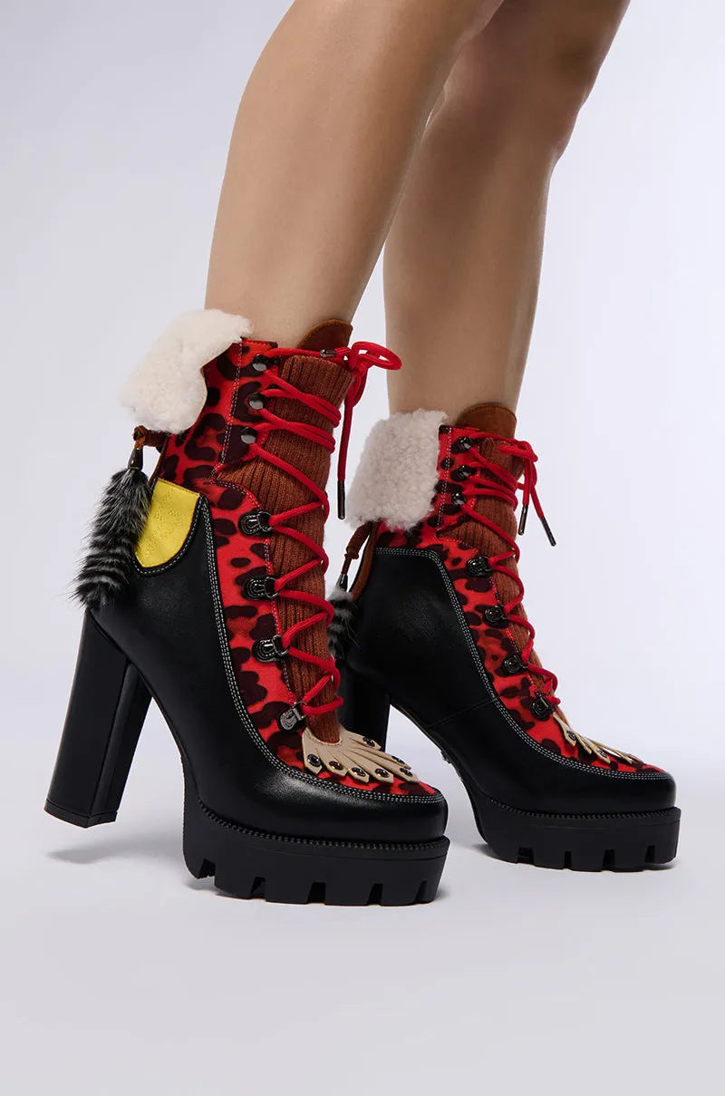 AZALEA WANG TRIGGER MULTI COLORBLOCKED BOOTIE sold by AKIRA