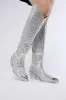 AZALEA WANG RUVIN SILVER WESTERN BOOT sold by AKIRA