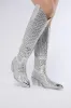 AZALEA WANG RUVIN SILVER WESTERN BOOT sold by AKIRA