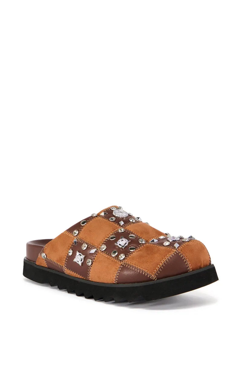AZALEA WANG FISCHER TAN STUDDED SLIP ON FLAT sold by AKIRA product image thumbnail 3