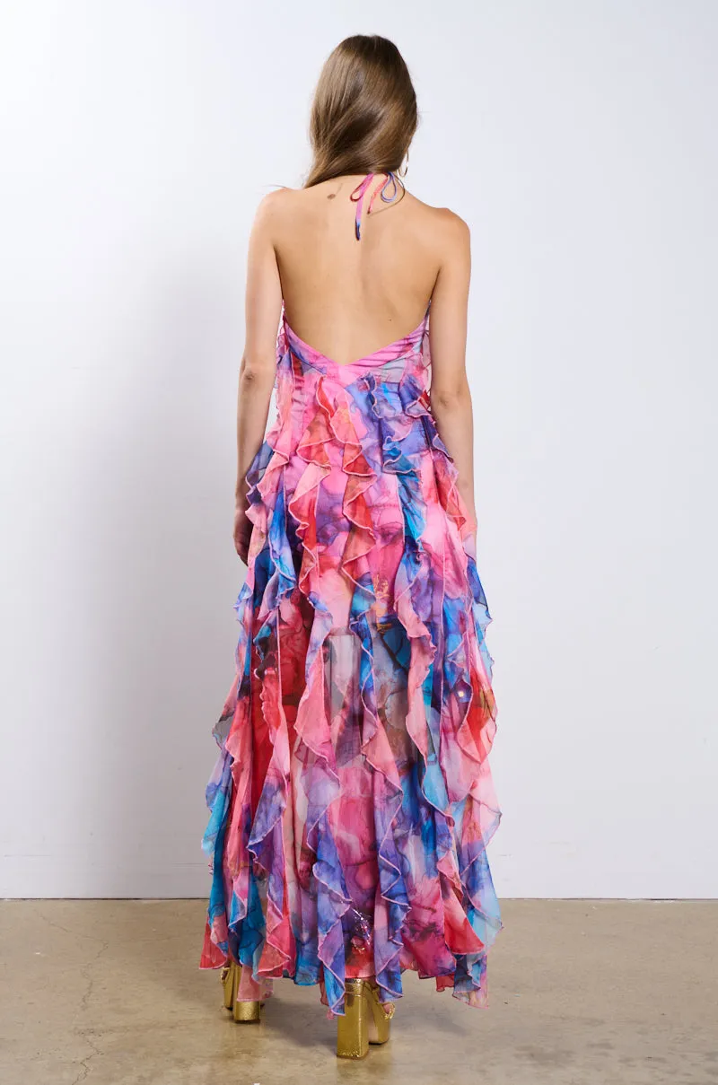 HARPER RUFFLE MAXI DRESS sold by AKIRA product image thumbnail 5