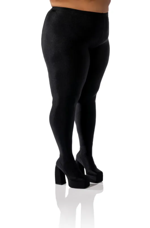 AZALA WANG STAR STRETCH CHUNKY PLUS PANT BOOT IN BLACK sold by AKIRA