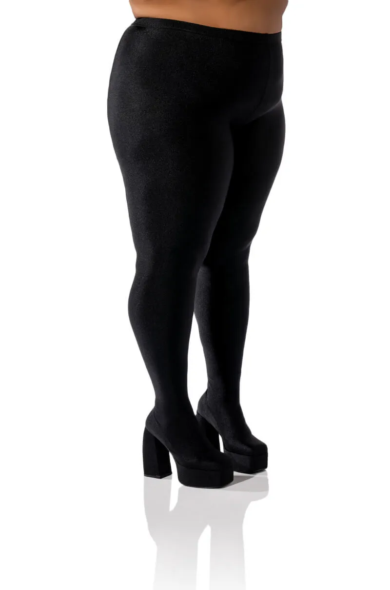 AZALA WANG STAR STRETCH CHUNKY PLUS PANT BOOT IN BLACK sold by AKIRA