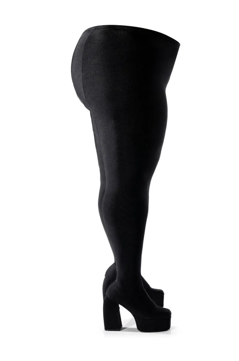 AZALA WANG STAR STRETCH CHUNKY PLUS PANT BOOT IN BLACK sold by AKIRA product image thumbnail 2