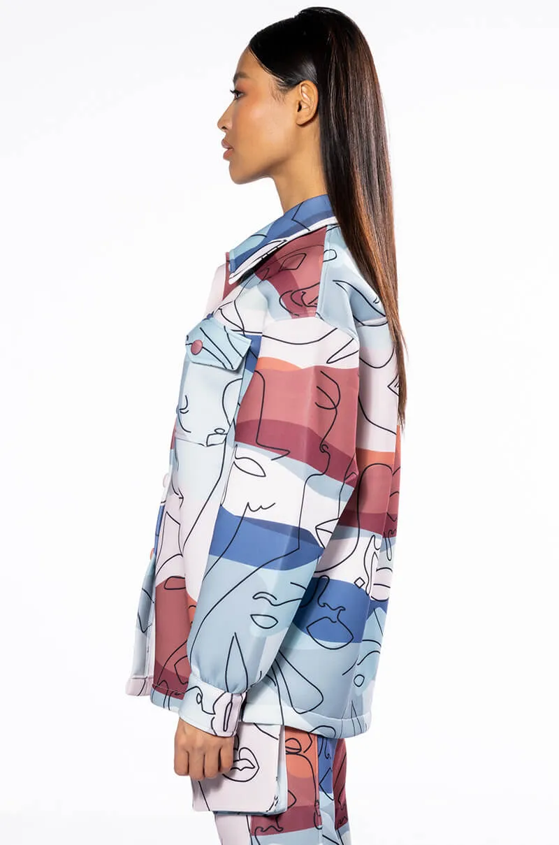 OVERSIZED PRINTED BUTTON DOWN sold by AKIRA product image thumbnail 5