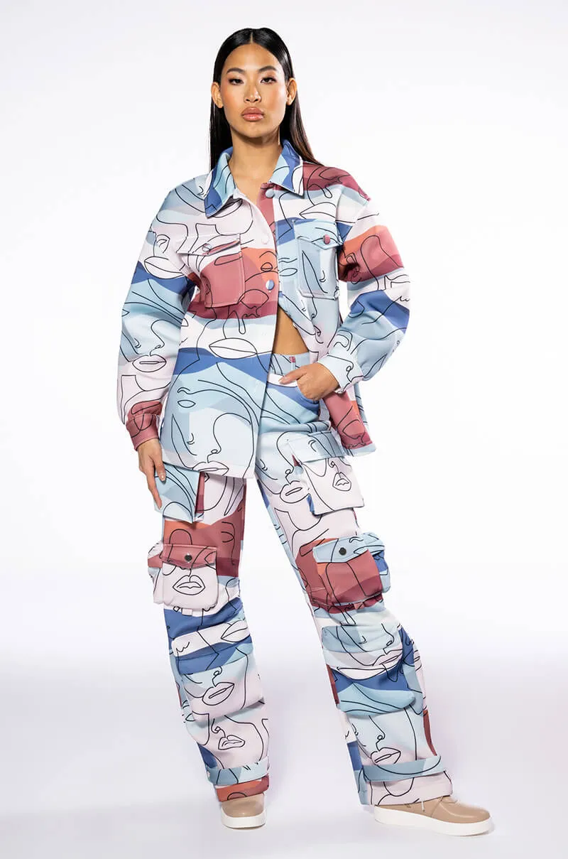 OVERSIZED PRINTED BUTTON DOWN sold by AKIRA product image thumbnail 3