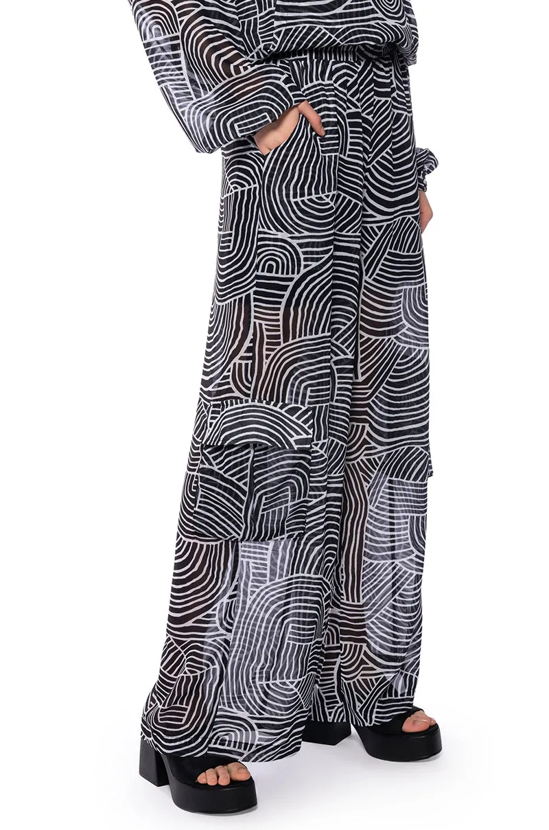 NEVER ENDING HILLS WIDE LEG CARGO PANT sold by AKIRA