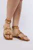 AZALEA WANG DIDIER TAN EMBELLISHED SANDAL sold by AKIRA