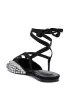 AZALEA WANG NELSIE BLACK EMBELLISHED LACE UP FLAT sold by AKIRA