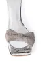 AZALEA WANG APATE EMBELLISHED BOW SANDAL IN SILVER sold by AKIRA