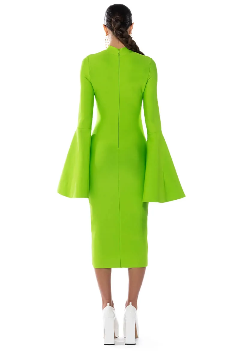 LADY LONG SLEEVE MIDI BANDAGE DRESS sold by AKIRA product image thumbnail 5