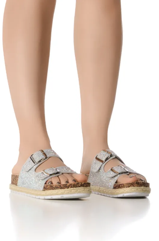 AZALEA WANG AQUILA SILVER EMBELLISHED SANDAL sold by AKIRA