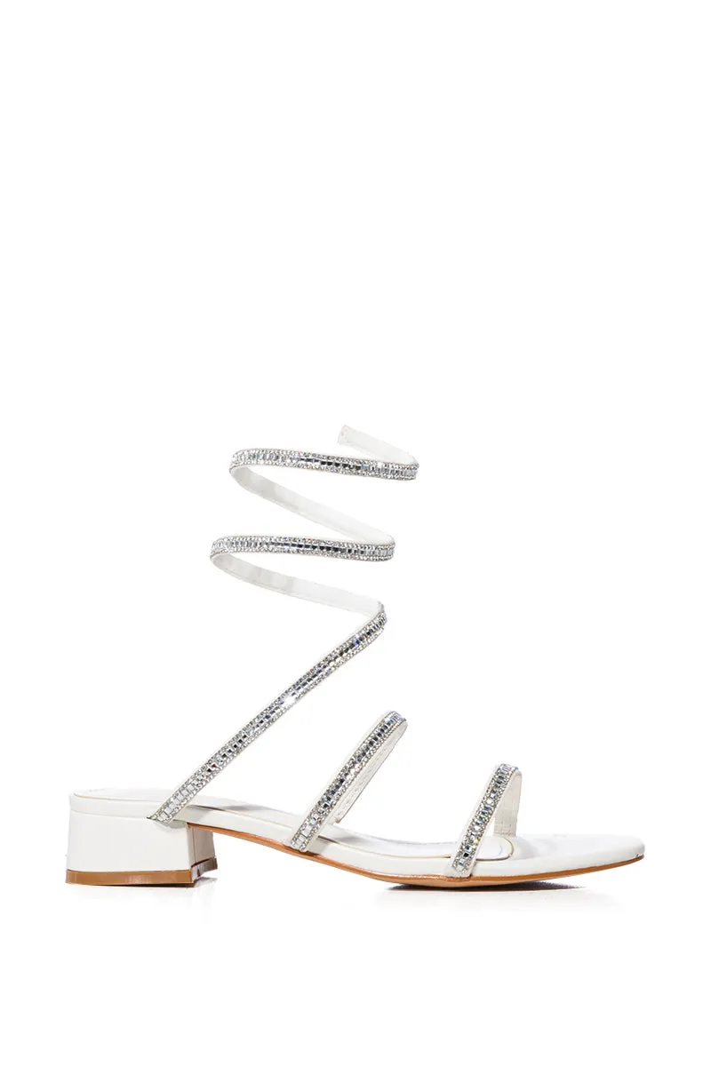 AZALEA WANG TALIRA WHITE COIL FLAT SANDAL sold by AKIRA product image thumbnail 2