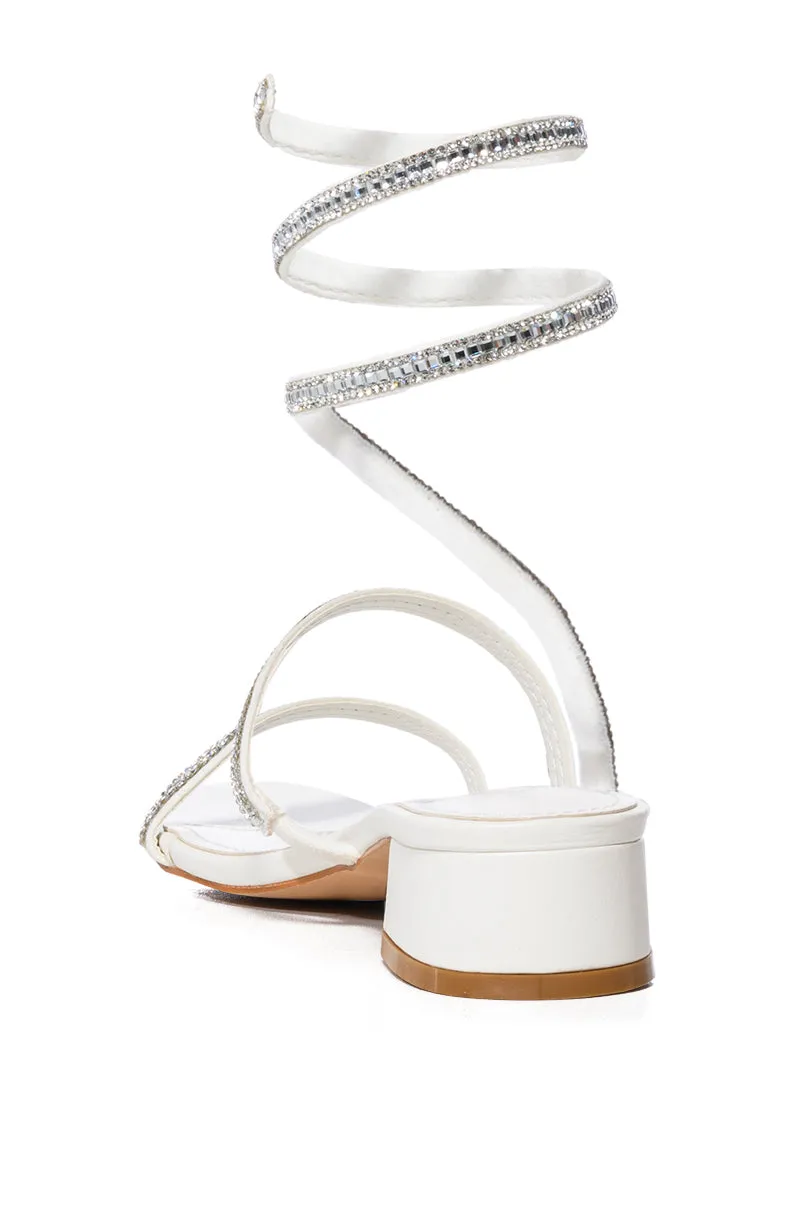 AZALEA WANG TALIRA WHITE COIL FLAT SANDAL sold by AKIRA product image thumbnail 4