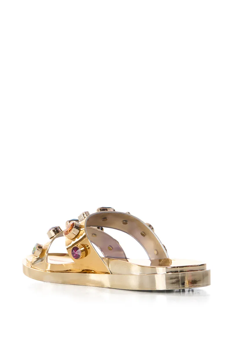 AZALEA WANG TREASURE HUNT GEM SANDAL IN GOLD sold by AKIRA product image thumbnail 5