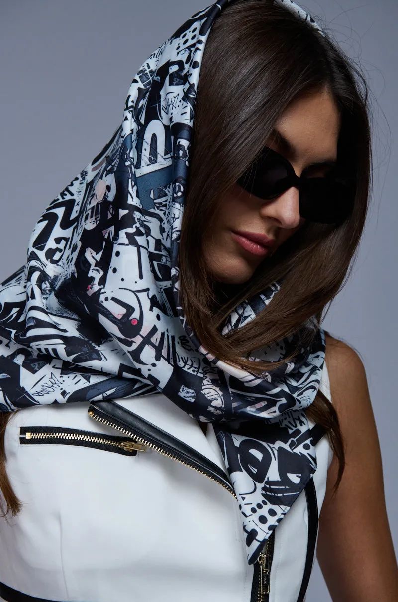 TOO CHIC SATIN SCARF sold by AKIRA