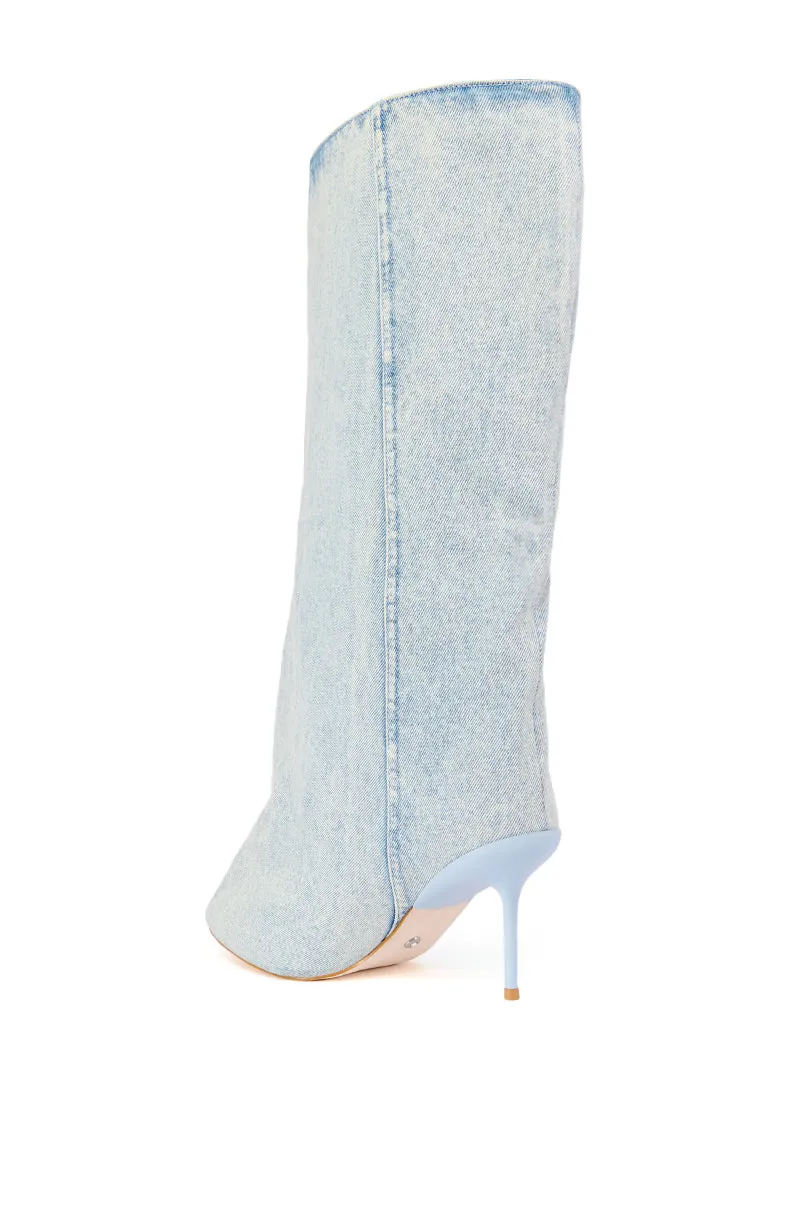 AZALEA WANG COUTURE CRAZY DENIM BOOT sold by AKIRA product image thumbnail 5