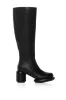 AZALEA WANG DUANA BLACK ROUND PLATFORM BOOT sold by AKIRA