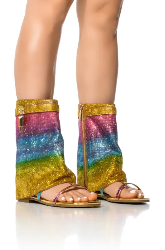 SHILOHA MULTI CHAINMAIL SHEATH SANDAL sold by AKIRA