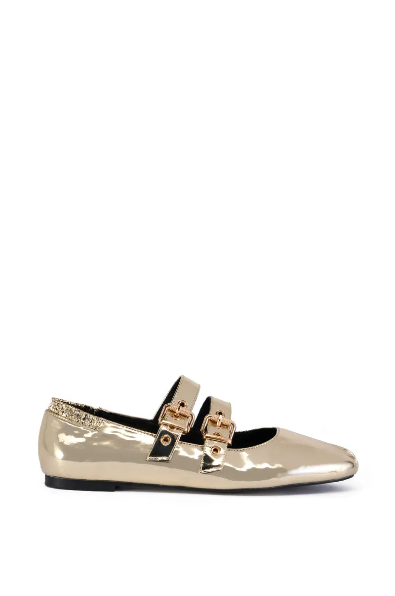 AZALEA WANG KIMBERLIE GOLD BALLET FLAT sold by AKIRA product image thumbnail 3