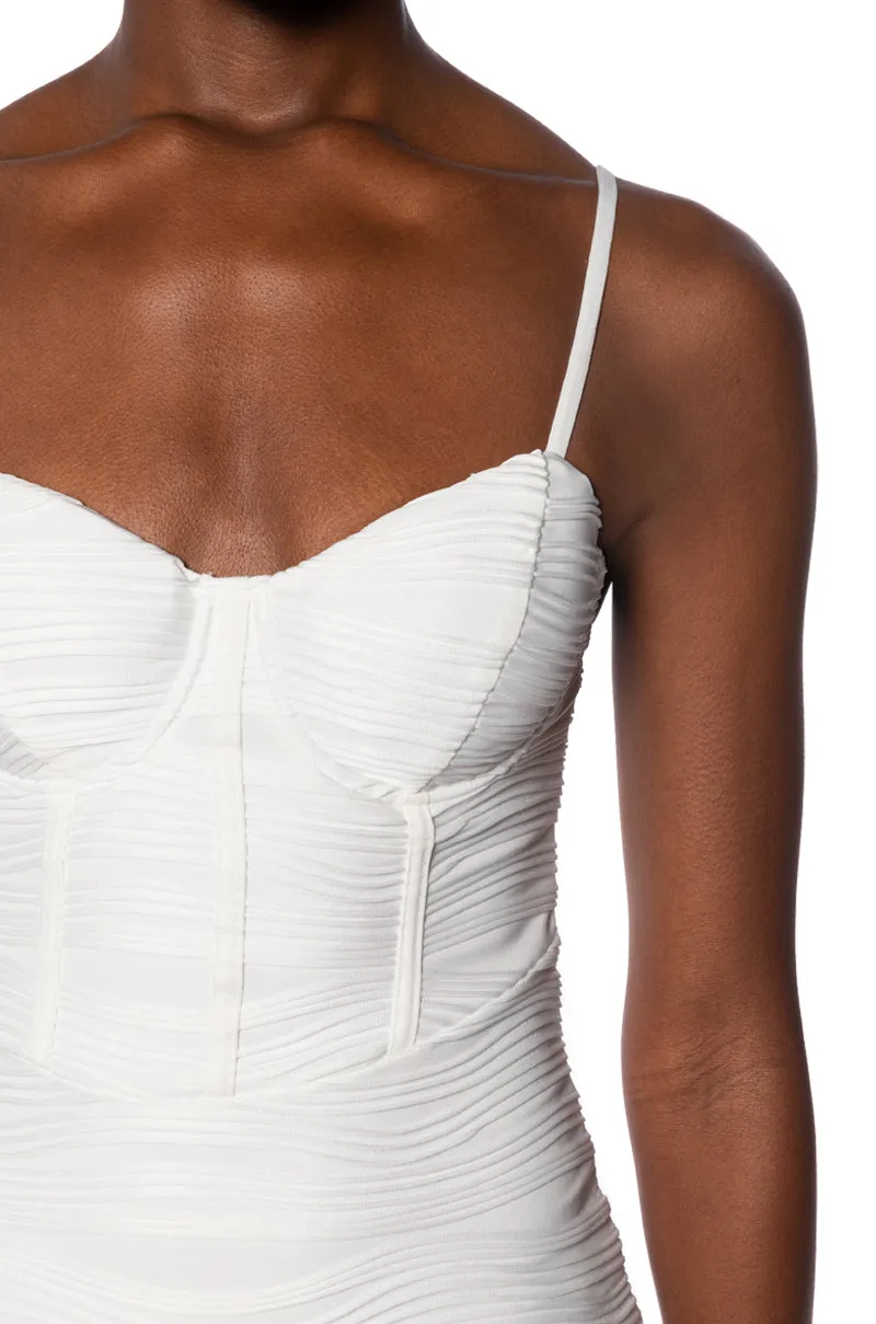 LIVING FOR YOU CORSET MIDI DRESS sold by AKIRA product image thumbnail 4