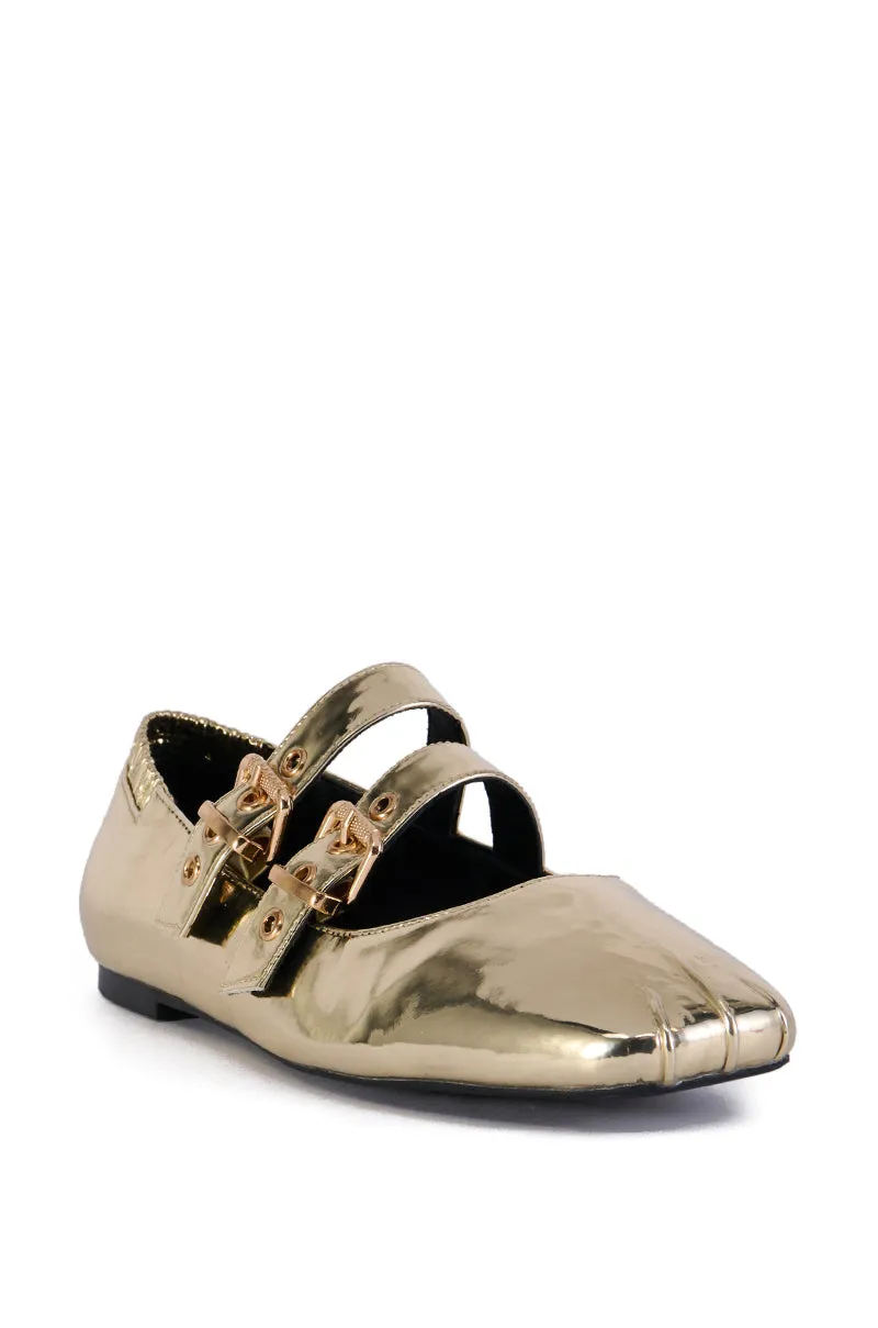 AZALEA WANG KIMBERLIE GOLD BALLET FLAT sold by AKIRA product image thumbnail 4