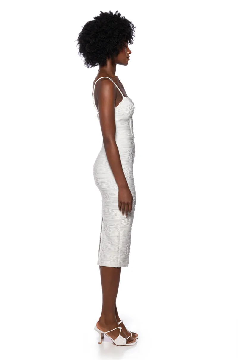 LIVING FOR YOU CORSET MIDI DRESS sold by AKIRA product image thumbnail 2