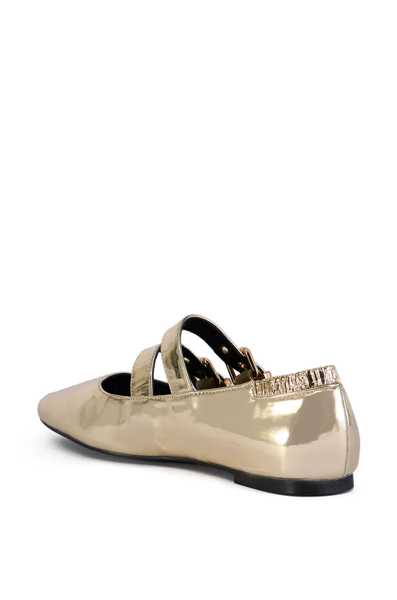 AZALEA WANG KIMBERLIE GOLD BALLET FLAT sold by AKIRA product image thumbnail 5