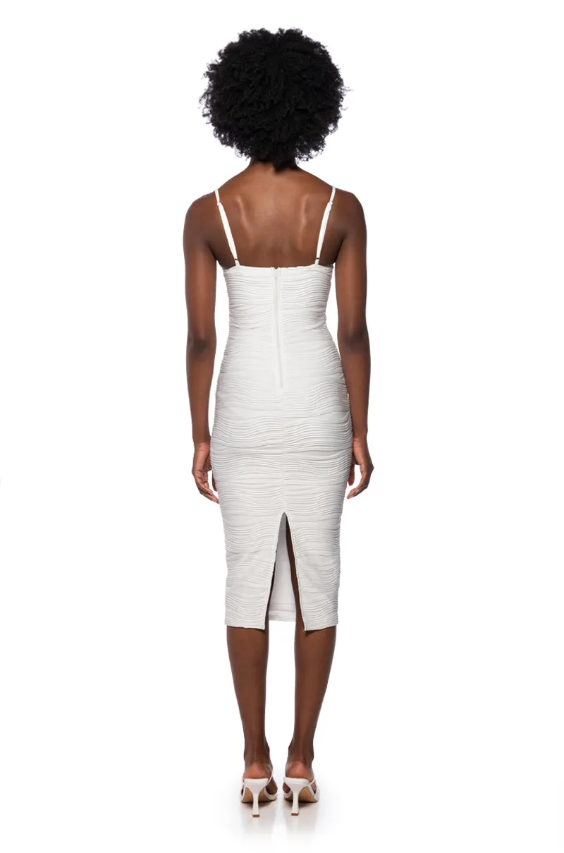LIVING FOR YOU CORSET MIDI DRESS sold by AKIRA product image thumbnail 3