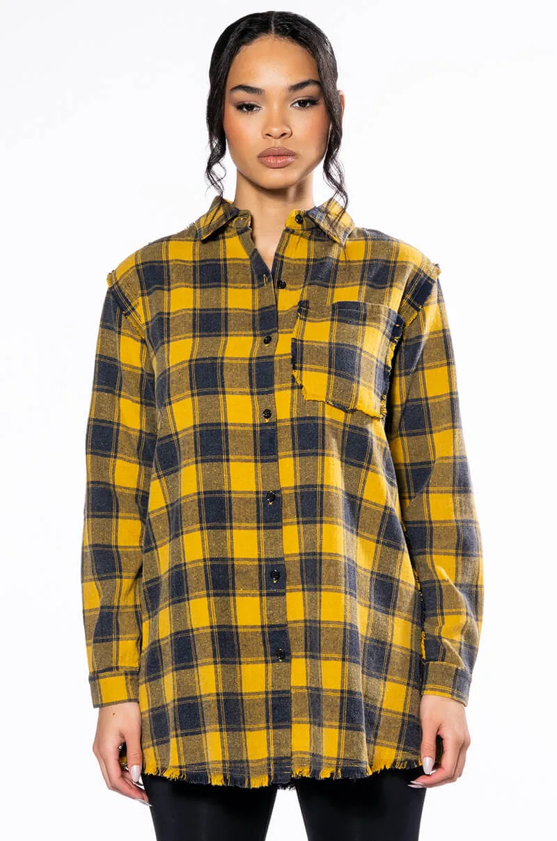 DARK FANTASY BUTTON DOWN FLANNEL sold by AKIRA product image thumbnail 4