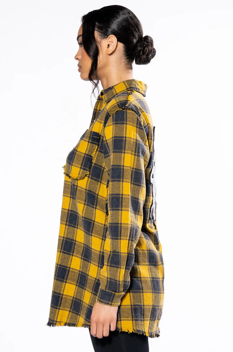 DARK FANTASY BUTTON DOWN FLANNEL sold by AKIRA product image thumbnail 5